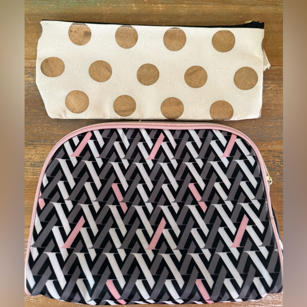 Stylish Geometric and Polka Dot Pouches